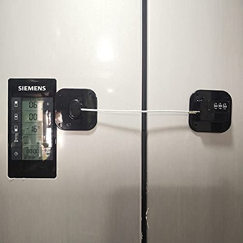 YEYA Upgraded Refrigerator Door Lock with Combination for Adults, Lock for Fridge, Freezer, File Cabinets, Desk Drawers, Locker, Child Safety Latch, Easy Install No Drlling 1 Pack | for Autistic Kids, Dementia, Adults, Desk Drawers, Locker, Child Safety L