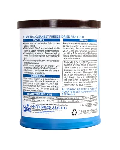 Hikari Bio-Pure Freeze Dried Tubifex Worms for Pets, 0.78-Ounce