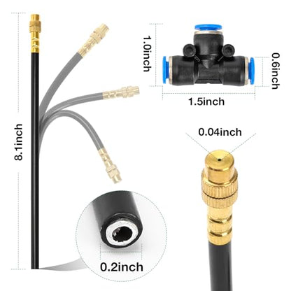 MIXC 50Ft 1/4" Drip Irrigation System,2026-Upgrade Garden Irrigation Kit with 12pcs Adjustable Copper Nozzles,Automatic Atomizing Watering System for Outdoor Plants,Raised Bed,Yard,Potted Plant,Lawn - size: 50ft