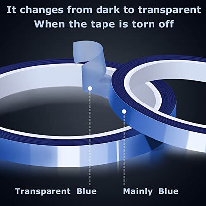 High Temperature Tape Heat Tape Heat Resistant Tape Heat Transfer Tape Heat Tape for Sublimation No Residue 10mm X 33m 108ft (Blue-2 Roll) - color: Blue-2 Roll