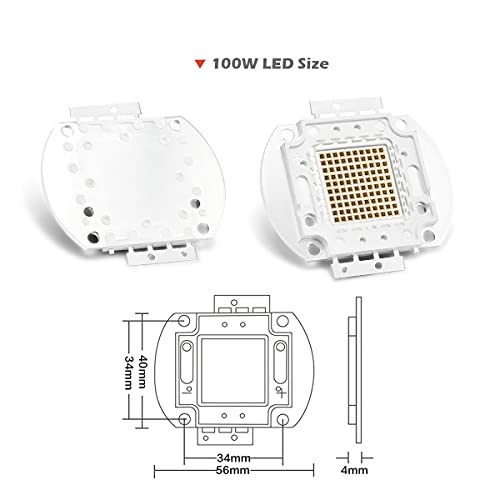 CHANZON High Power Led Chip 100W Infrared IR 940nm | (3000mA / DC 12V - 14V / 100 Watt) SMD COB Light Emitter Diode Components Night Vision Bulb Lamp Beads for DIY Lighting - color: O) Infrared Ir (940nm)