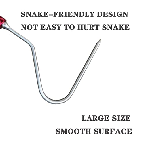 55‘’-87‘’Telescopic Snake Tong Reptile Grabber,Aircraft-Grade Aluminum Alloy Rattle Snake Catcher Wide Jaw Handling Tool with Lock，Also Get a 48‘’ Carbon Rod Snake Hook