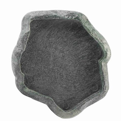 Reptile Water Dish Food Bowl 2 Pack ABS Resin Imitation Rock Feeder with Smooth Easy Clean Surface for Lizard Gecko Bearded Dragon Tortoise Spider (S) - size: S