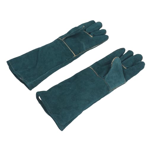 Dioche Dog Training Protective Gloves, 23.6 Inch Long Sleeves Bite Proof Gloves for Cat Reptile Snake Lizard Falcon, Heat BBQ Gloves with Cowhide PU Leather Lining, Ideal