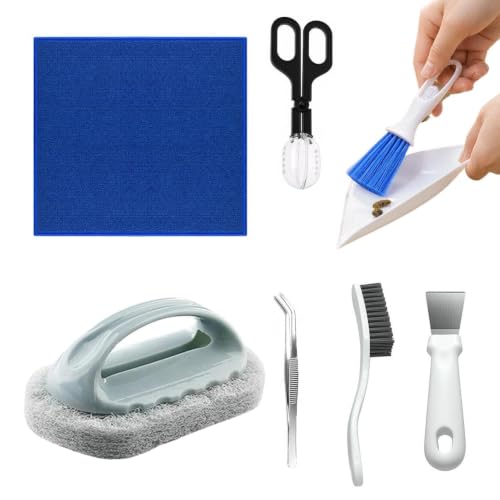 Reptile Tank Cleaning Kit with Feeding Tongs Tweezer | Bearded Dragon Enclosure Cleaner for Lizard Gecko Snake Turtle Frog Home Terrarium Enclosure