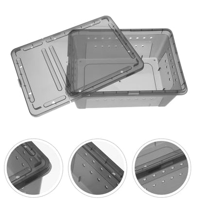 BESPORTBLE 2pcs Creative Reptile Feeding Box Breathable Bin for Snakes Geckos Crickets Enclosure for Reptiles Secure and Fade Resistant Habitat Container