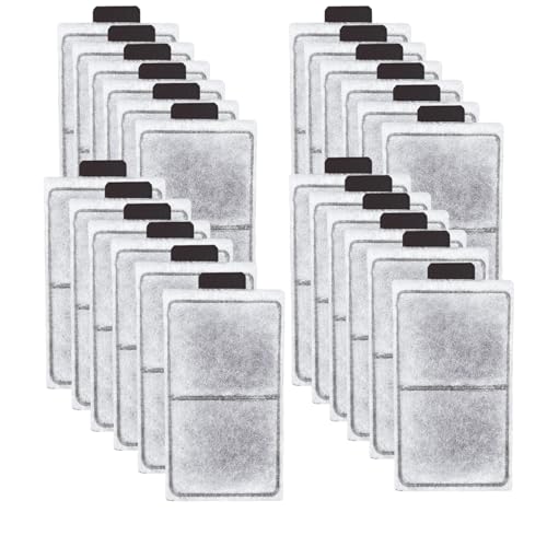 24 Pack PF-S Fish Tank Filter Cartridges, Aquarium Filter Cartridges Replacement Compatible with Top Fin Silenstream PF10 Power Filters - size: 24 Pack