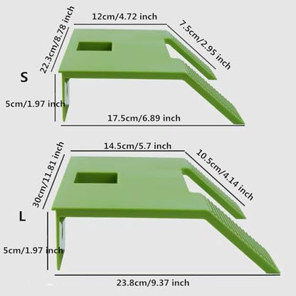Turtle Resting Basking Platform, Double Ladder Turtle Climbing Ramp, Tortoise Resting Terrace for Frog Terrapin Reptile Amphibian Habitat Hideouts Floating Tank Décor (Green, Small) - size: Small