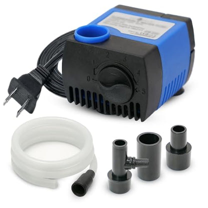 80 GPH Submersible Water Pump - Adjustable Quite Aquariums, Fountains, Hydroponics, and Pond Pump, 2.25 ft Lift, 4.5W - color: Blue; 1 Pack, size: 80 GPH