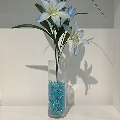 WGVI Quality Thick Weighted Clear Cylinder Glass Vases, 3" W x 10" H, Flower Bud Vase Skinny Narrow Floral Bouquet Container for Wedding Centerpieces Tabletop Pen Brush Holder, 1 Piece - size: 3"x10"H