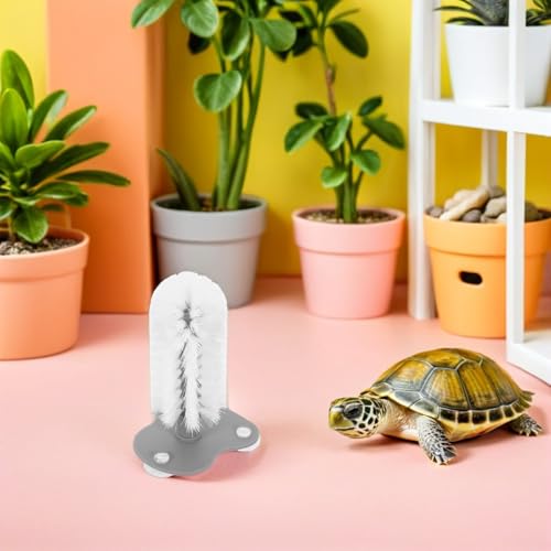 GANAZONO 2pcs Turtle Shell Scrub Brushes with Suction Cup for Aquarium and Tank Use Soft Bristles Easy to Clean Abs Material Turtle Back Brush