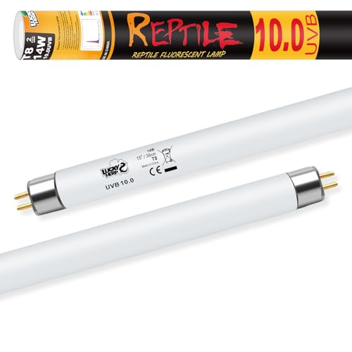 LUCKY HERP T8 14W UVB 10.0 Reptile Light, UVA UVB Reptile Light Bulb 2 Pack, Fluorescent Lamp for Reptiles Amphibians Lizards Chameleons - size: 15inch 10.0