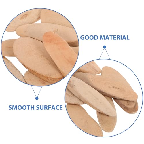 EXCEART 25Pcs Oval Driftwood Slices Natural Wood Blanks for DIY Crafts Coastal Vase Filler Home Decor 3.15X1.1X0.28 Inches - size: 8.00X2.80X0.70CM