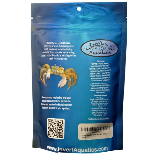 Micro Mix - Sinking Blended Diet for Snails, Shrimp & Bottom Feeding Fish (9 oz (255g)) - size: 9 Ounce (Pack of 1)
