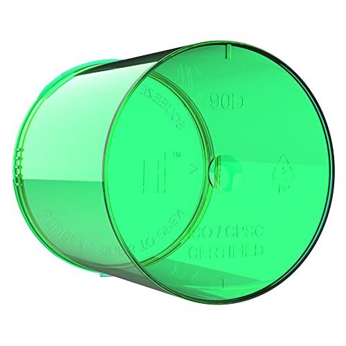 90 Dram CR Plastic Packaging Pop Top Containers - Child Resistant Travel Holder Vial Bottles - 60 qty (Translucent Green) - color: Translucent Green