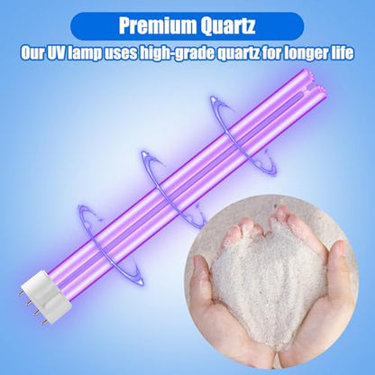100W Dual-Tube UV Light Box UVC Lamp for Garage, 265nm Full-Coverage Air Refreshment | Wall-Mount or Freestanding Design | Remote & Timer,Industrial-Grade Bulbs (with-Ozone)
