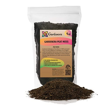 Premium Natural Sphagnum Peat Moss - Gardening Soil Amendment and Carnivorous Plant Soil Media by Gardenera (1 Quart Bag) - color: PEAT MOSS, size: 1 Quart