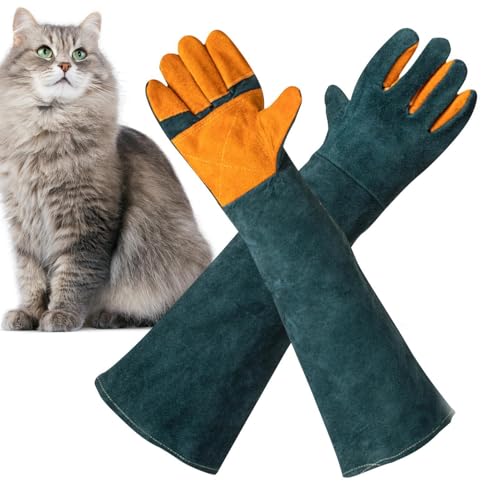 suade Gauntlet Protectors - Animal Handling Gloves, High Temperature Oven Grill Stove Shield, Cut Resistant Accessory Case - color: C