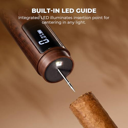 Single Probe Cigar Hygrometer, Rechargeable Digital LED | Rechargeable Single-Probe Hygrometer, LED Humidity Reading, Precision Sensing, Cigar Collectors