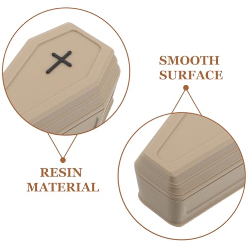Mini Pet Burial Casket: Resin Coffin - Burial Box for Hamster, Small Animal Bird Reptile Rabbit Mice Memorial Home Trinket Storage