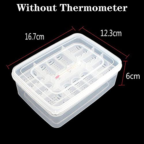 Still Awake Reptile Egg Incubator Professional Hatcher Hatching Box Case Tray Plastic Breeding Incubator for Hatching Snake,Lizards, Reptiles,Gecko(16 Slots Without Thermometer)