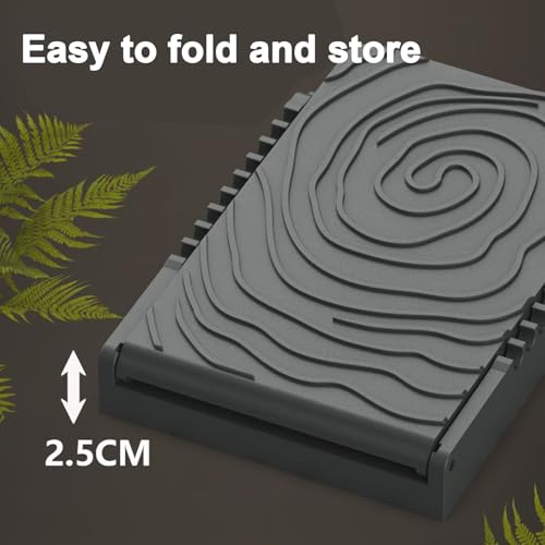 Turtle Climbing Ledge Foldable Non-Slip Resting Playing Feeding | Bearded Dragons Climbing Step Ramp for Lizard Keepers Enclosure Vivarium Tank Frogs Geckos Chameleons Newts Snakes Tortoise - color: Gray