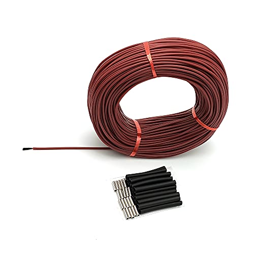 φ3mm 12K 33Ω Carbon Fibre Heating Wire 200℃ High Temperature Far Infrared Silicon Rubber Warm Floor Heating Cable