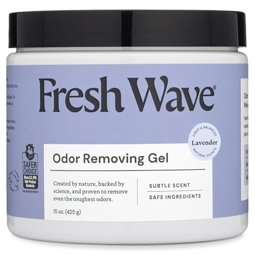 Fresh Wave Lavender Odor Eliminator Gel 15 oz - Air Freshener for Home | Lasts 30-60 days. Plant-based odor absorber. No perfumes or harsh chemicals. Bathroom & closet deoderizer. Refills available. - size: 15 Fl Oz (Pack of 1)