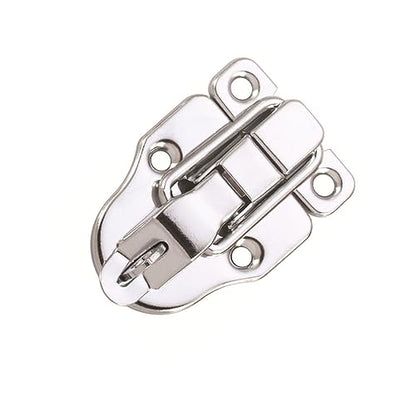 10Pack Metal Duckbilled Box Hasp Lock Toggle Latch Catch for Wooden Case Boxes Toolbox Silver