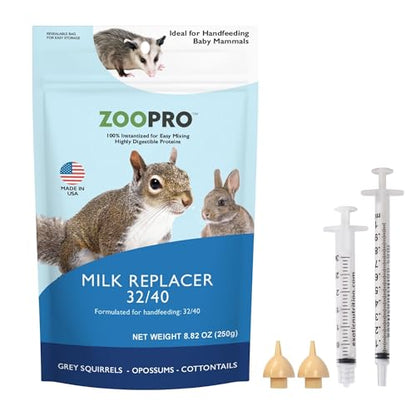 Exotic Nutrition Baby Squirrel Nursing Set (Basic) - Milk Replacer, Feeding Syringes - size: Basic