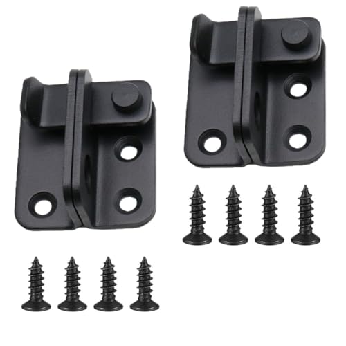 szhdxsy 2Pcs Flip Latches, Heavy Duty Latch Safety Door Lock,Stainless Steel Sturdy Padlockable Bolt Latch/Lock for Pet Gate,Cabinet Furniture, Wardrobe, Window（Right Open Matte Black）
