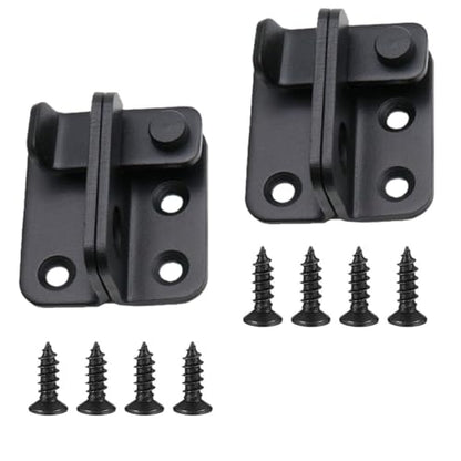 szhdxsy 2Pcs Flip Latches, Heavy Duty Latch Safety Door Lock,Stainless Steel Sturdy Padlockable Bolt Latch/Lock for Pet Gate,Cabinet Furniture, Wardrobe, Window（Right Open Matte Black）