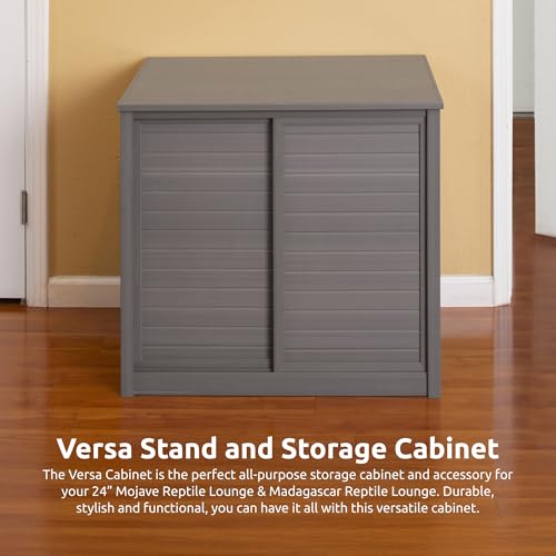 New Age Pet ECOFLEX 30" Small Versa Stand, Standard Height Cabinet for Reptile & Small Animal Habitat, Lounge in Grey - color: Grey, size: Small