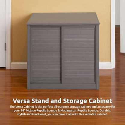 New Age Pet ECOFLEX 30" Small Versa Stand, Standard Height Cabinet for Reptile & Small Animal Habitat, Lounge in Grey - color: Grey, size: Small