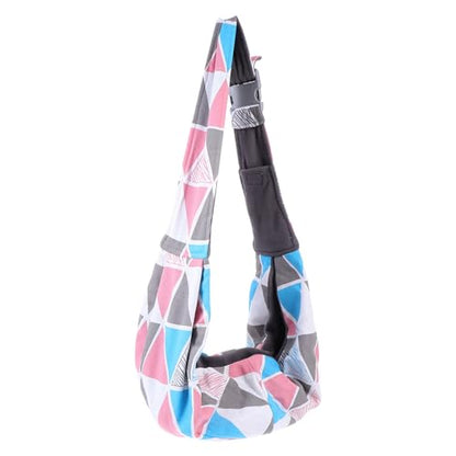 Ipetboom Adjustable Reptile Carrier Sling Bag with Colorful Triangle Strap Lightweight Bearded Dragon Holder for Hiking Traveling and Outdoor Use