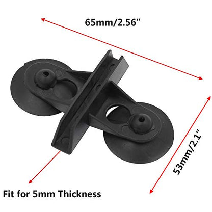20Pcs Aquarium Divider Suction Cup Holders, Black Plastic | Fits 5mm Glass, Odorless Plastic And Rubber, Safe For Fish, Separates Tank Into Breeding Or Isolation Areas