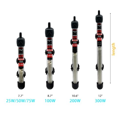 Fish Tank Aquarium Heater - Adjustable Temperature Submersible Thermostat Heater,25W/50W/100W/150W/200W/300W - size: 200W