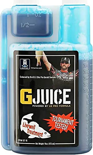 T-H Marine G-Juice Liquid Livewell Treatment - Freshwater Fish Water Conditioner, 16 oz. - Safe Ammonia Remover & Electrolyte Enhancer for Fish Health, Easy Application & Stress Reduction