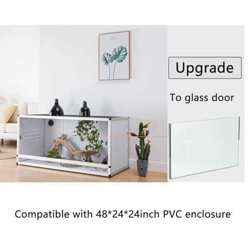 4x2x2FT Toxirium Terrarium Tempered Glass Replacement Doors - Secure Panels, Left & Right, 2-Pack - Durable for Reptile Enclosures - size: Replacement doors for 48x24x24inch tank