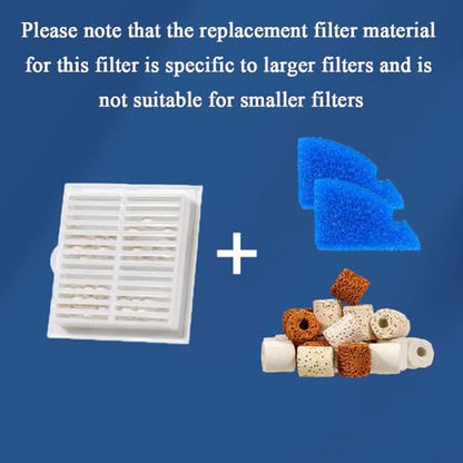 Circular Fish Tank Filter Media - size: Filter Material