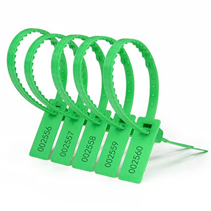 Heavy Duty Plastic Self Locking Tamper Evident Shipping Security Straps 337 mm 13.2" (100 Green) - color: Green, size: 100 PCS