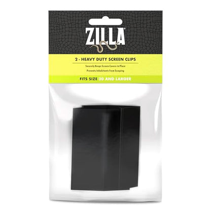 Zilla Heavy Duty Screen Clips, Secures Screen Covers to Terrarium, Fits Size 30G and Larger, 2 pack, Large | Secures Screen Covers to Terrarium, Fits Size 30G and Larger - size: Large