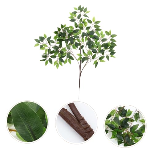 2pcs Reptile Simulation Plant Hanging Rattan Decor for Terrarium Habitat Lifelike Leaves for Lizards Snakes Crabs More Creates Natural Hiding Spots and Vibrant Environment