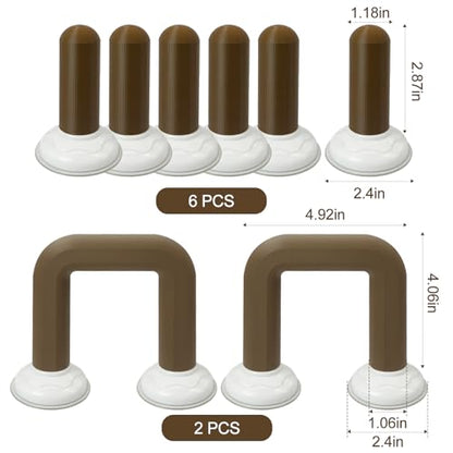 8PCS Pet Snake Climbing Stick Branch,Snake Enclosure Accessories,Snakes Terrarium Habitat Decoration for Ball Python,Cornsnakes,Garter Snakes (Suction Cup)