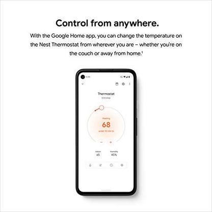 Google Nest Thermostat - Smart Thermostat for Home - Programmable Wifi Thermostat - Sand - color: Sand
