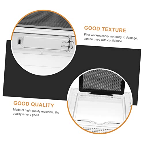 1pc Reptile Feeding Box Transparent Pet Display Container for Lizards Snakes and Turtles Lightweight and Compact Crawling Ventilation for Easy Observation and Cleaning