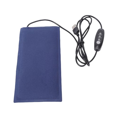 TOPINCN USB Pet Heating Pad Small Reptile Heating Mat 5V Portable Carbon Fiber Heat Pad with Bite Proof PVC Soft Fabric for Reptile Tank Breeding Box Cage