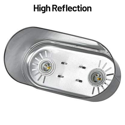 Dual Reptile Light Fixture with Separate Switches, 11.2in Double Dome Light Fixtures for Reptile Heat Lamp, Max 150W, Terrarium Habitat UVB Light Fixture for Reptiles Amphibians