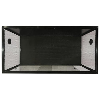 120 Gallon Reptile Terrarium, 4x2x2 FT Front Opening Enclosure for Bearded Dragon & Snake | Heavy-Duty Screen Top Ventilation, Easy to Assemble & Maintain, Black
