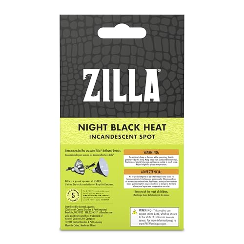 Zilla Incandescent Spot Bulb, for Nocturnal Reptile Species, Night Black - size: Pack of 1, style: Night Black (75W)